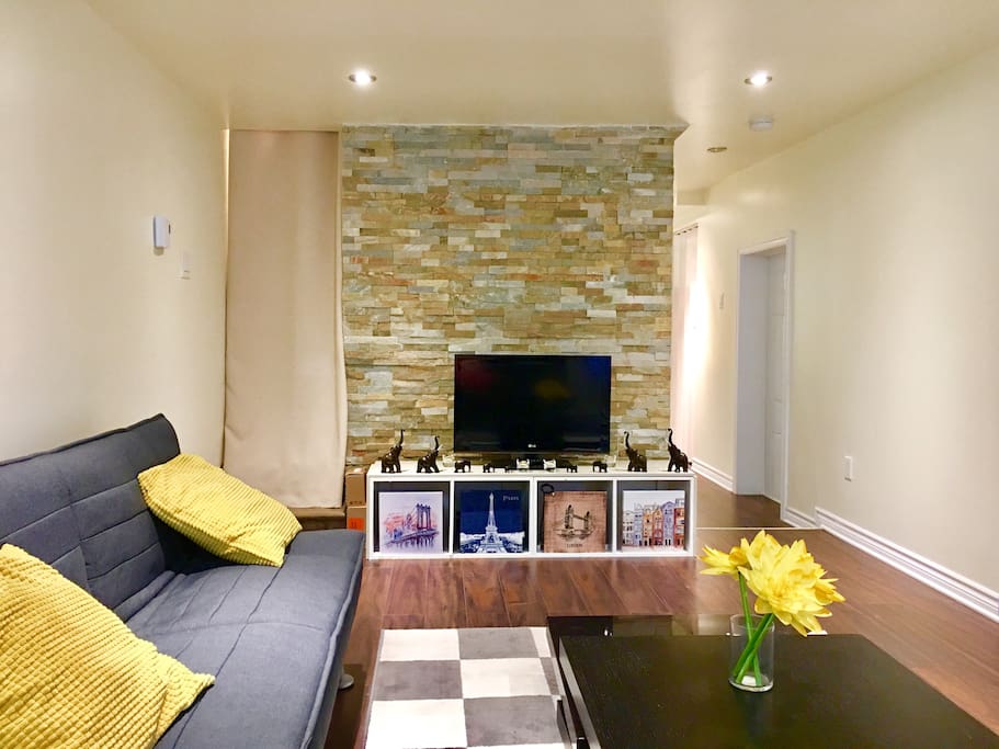 Living Room + Tv + Roku + Netflix