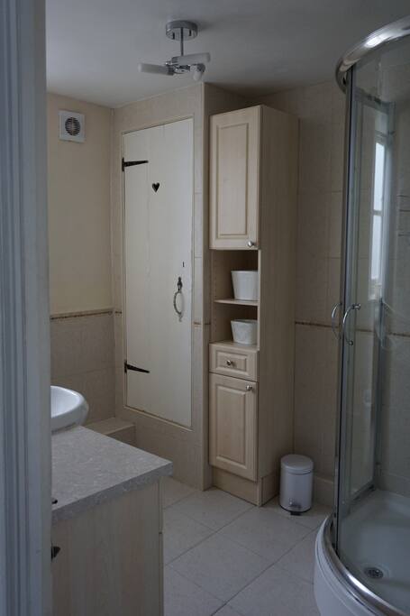 Modern bathroom with shower