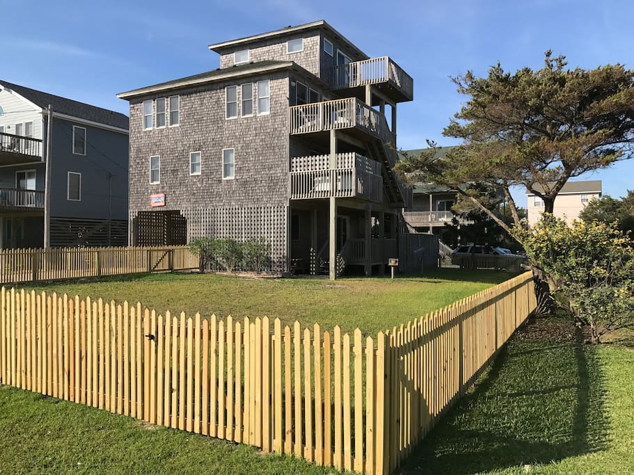 Exterior with new fence