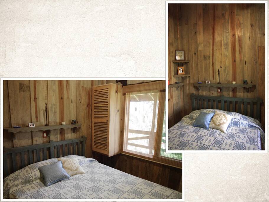 This is the cozy bedroom, queen bed and 2 small closets