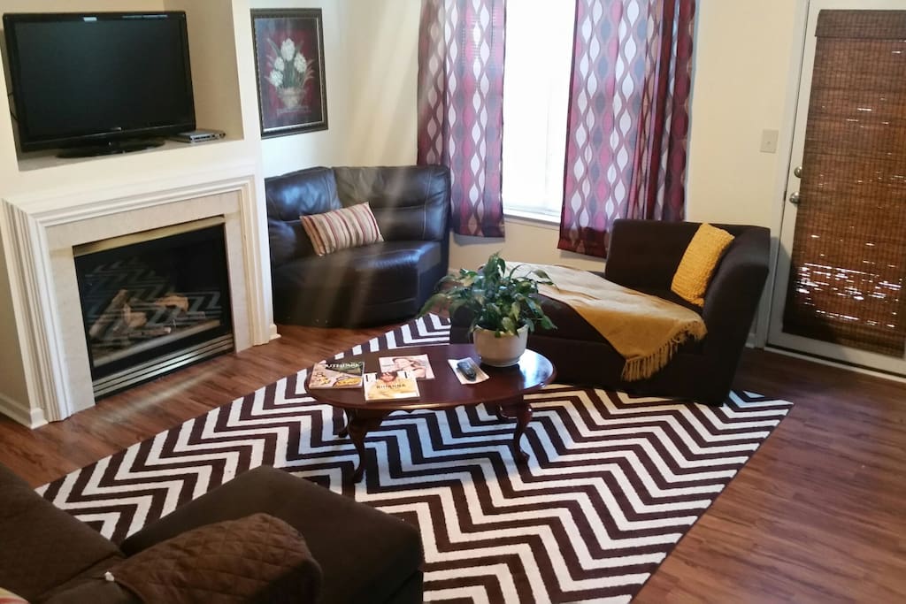 Spacious common living room perfect for viewing the big game or watching your favorite movie.