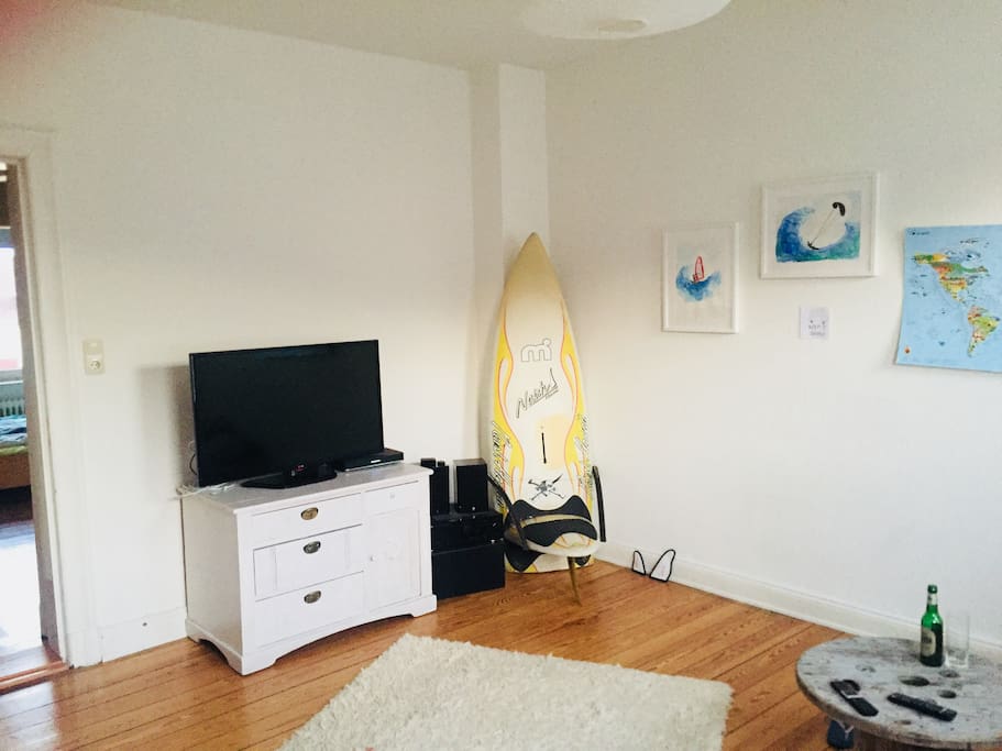 Wohnzimmer mit gr. FlatTv