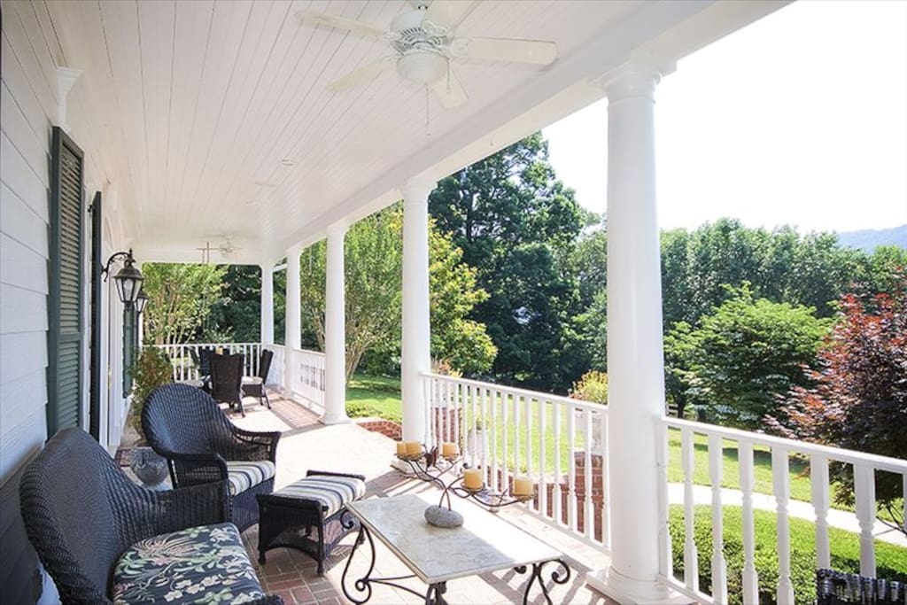 Enjoy a tasty beverage while relaxing on the front porch