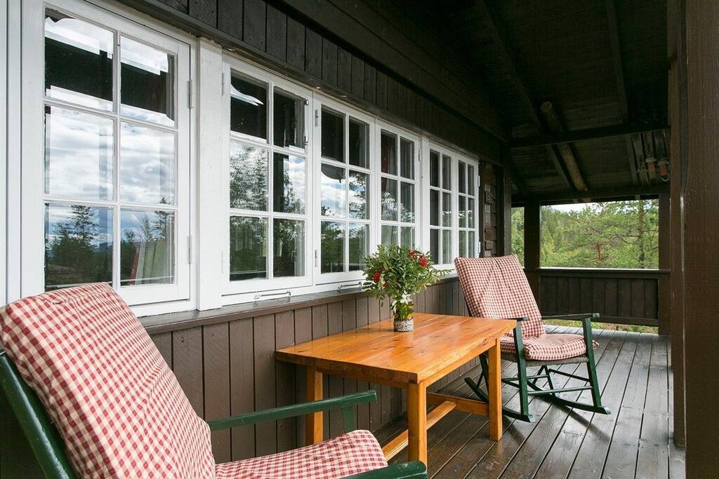 Comfy chairs to relax in after a days hiking.