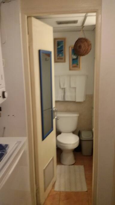 Bathroom and washer and dryer