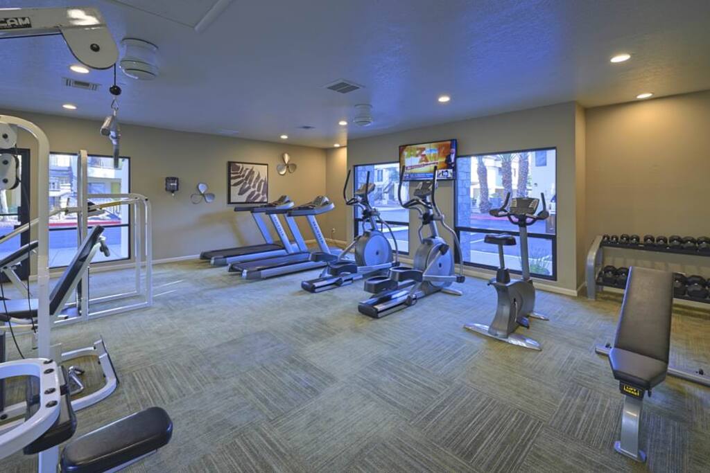 Fitness facility close to unit.