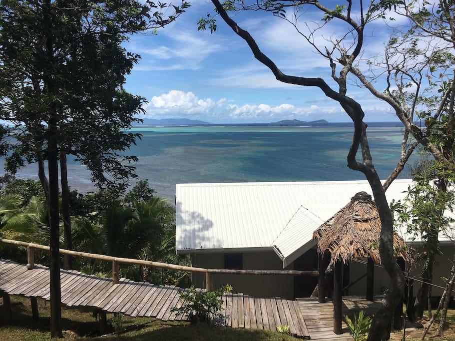 View of the lagoon from the rear of the house
