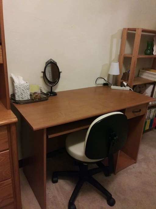 Replaced desk and desk chair, summer 2018