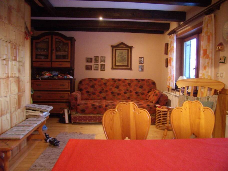 Inside the house is everything made by wood - Living room...