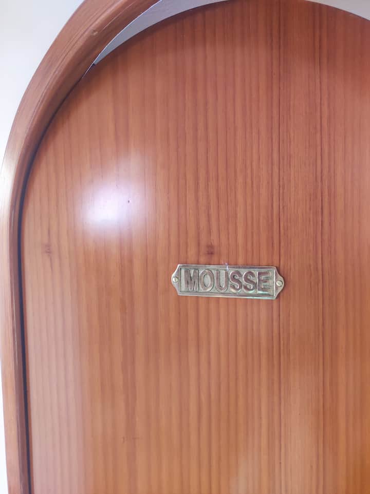 La cabina "Mousse" con sus 2 literas.