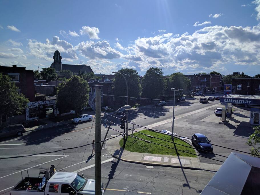 The intersection of the building