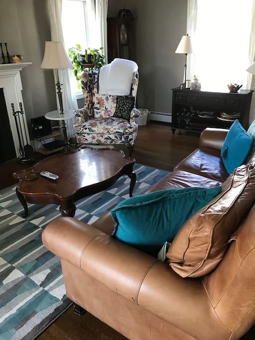 Comfortable living room with cable TV