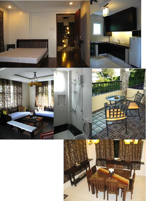 3 bedrooms, 1 blacony on each floor, fully equipped kitchen, hot shower