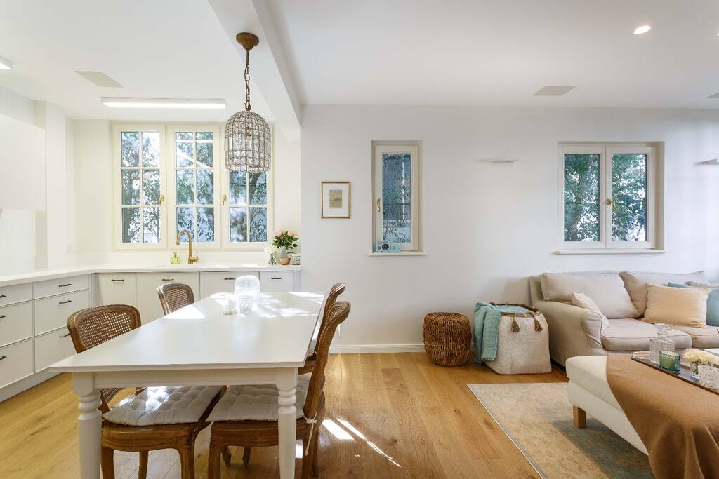 The dining area
