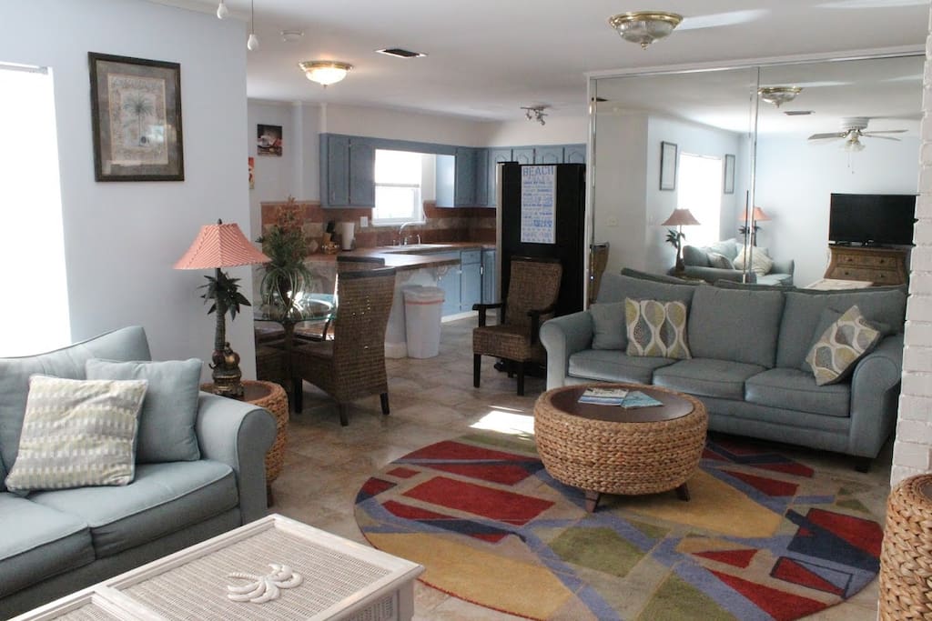 Living Room Dining and Kitchen