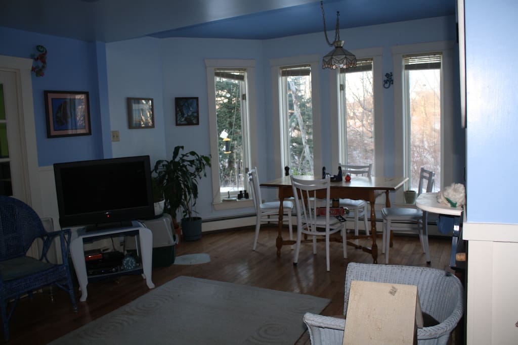 We eat most meals and watch tv in this lovely room