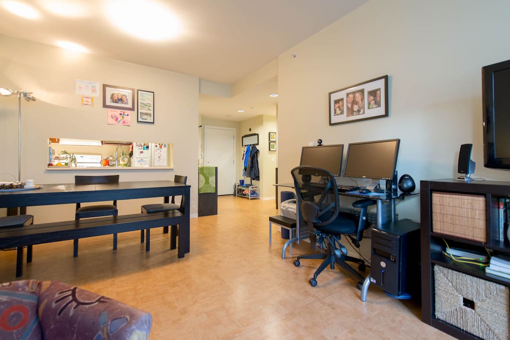 The living room, and media centre
