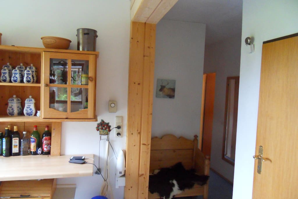 Blick aus dem Wohnraum