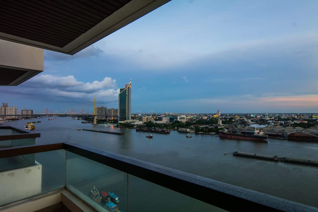 Rama9 Bridge from the balcony.
