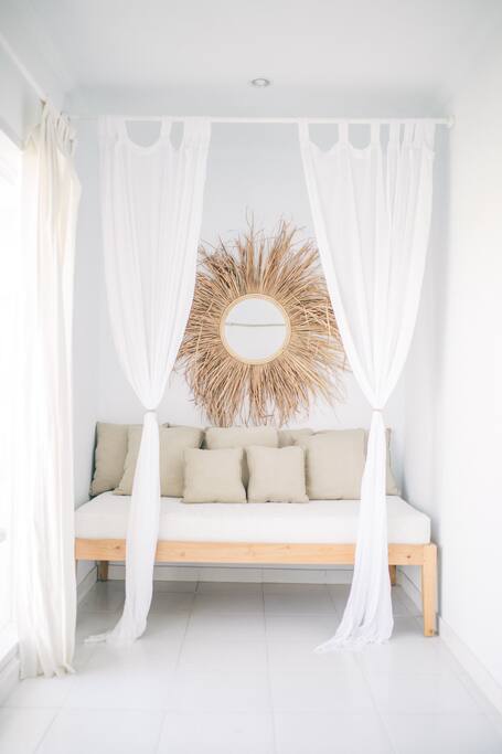 Room 1 Chill out area that also serves as an extra bed