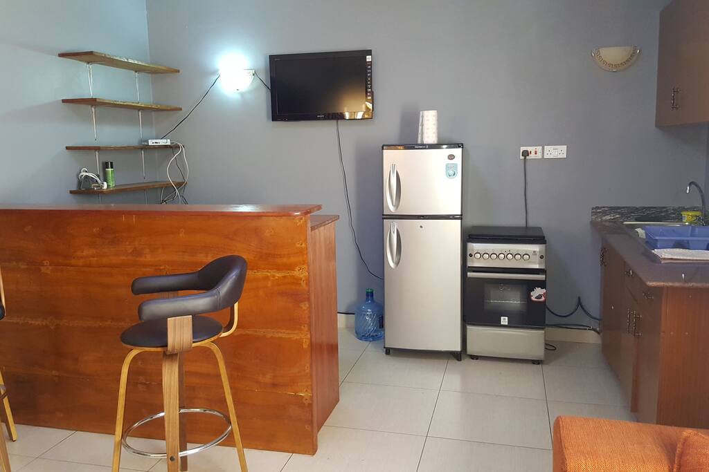 Fully equipped kitchen in lounge area