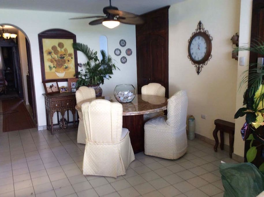 Spacious dining room