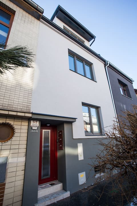 New house with three flats and garden!