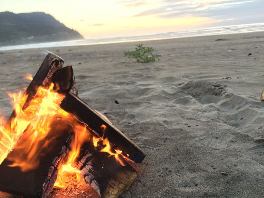 A three block walk to the beach offers the privilege of beach bonfires with ease!