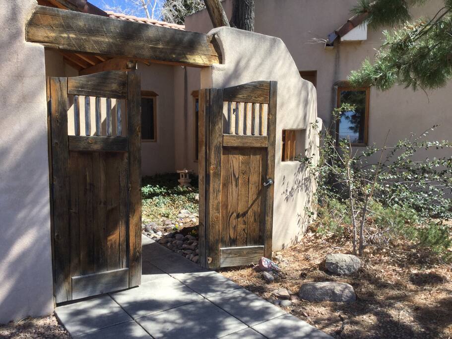 Entry gate into courtyard and main entrance