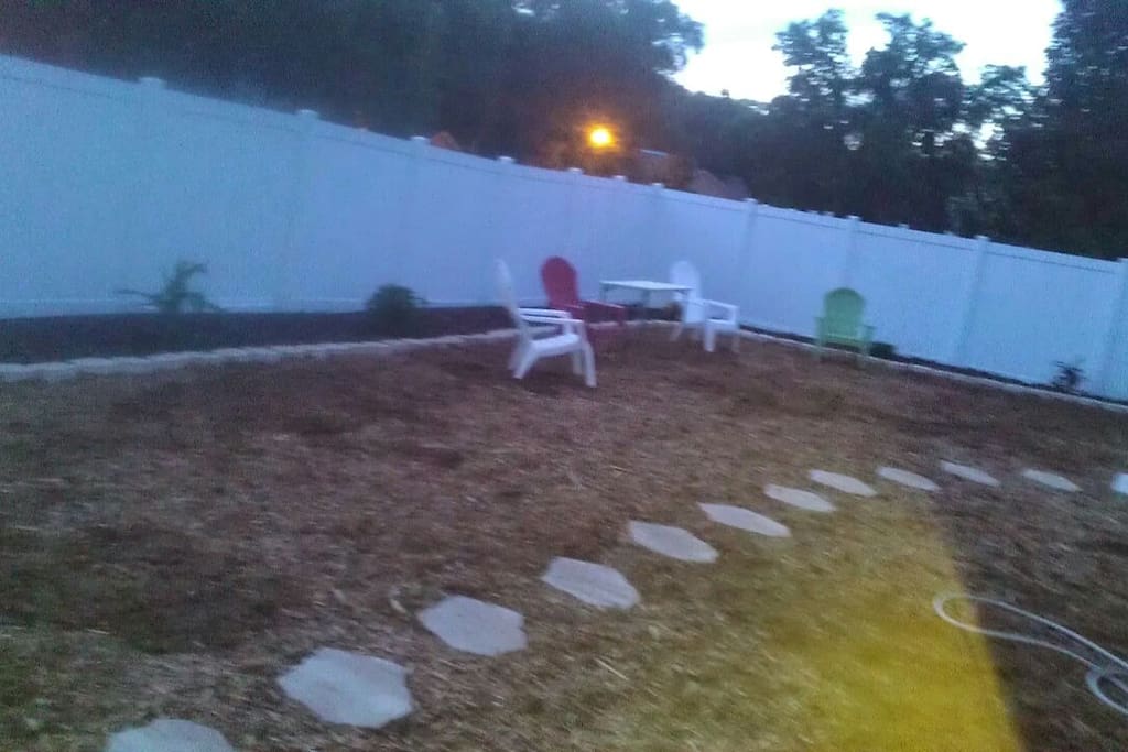 Spacious backyard