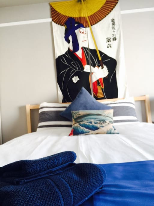 4 Comfortable Single beds with nice pillows. Beds are bunk beds.