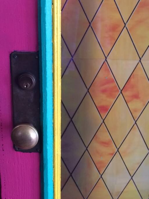 The magical front door to Cupcake Manor