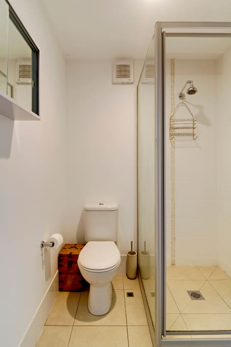 Bathroom with shower and toilet