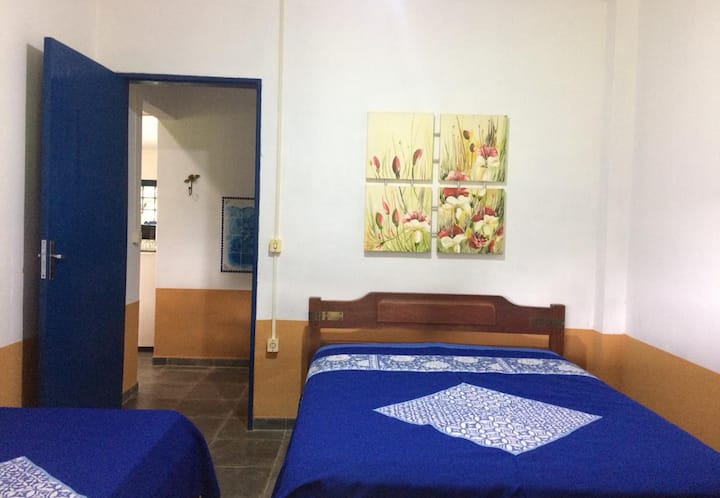 卧室4 - 1张双人床和1张1张1米宽单人床