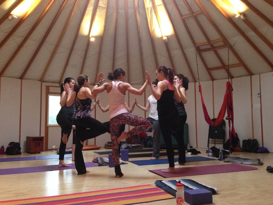 Yoga class at the ⛺️
