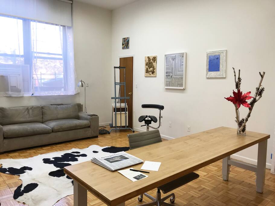 The sofa and the table can be moved as desired.