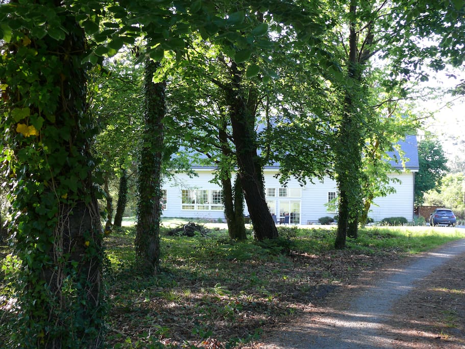 Maison vue d'en haut de la propriété