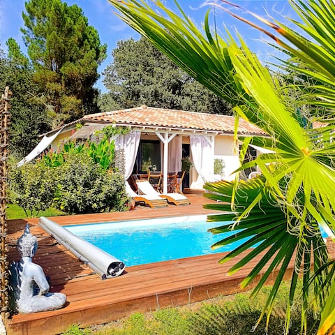 Warm new house with swimming pool