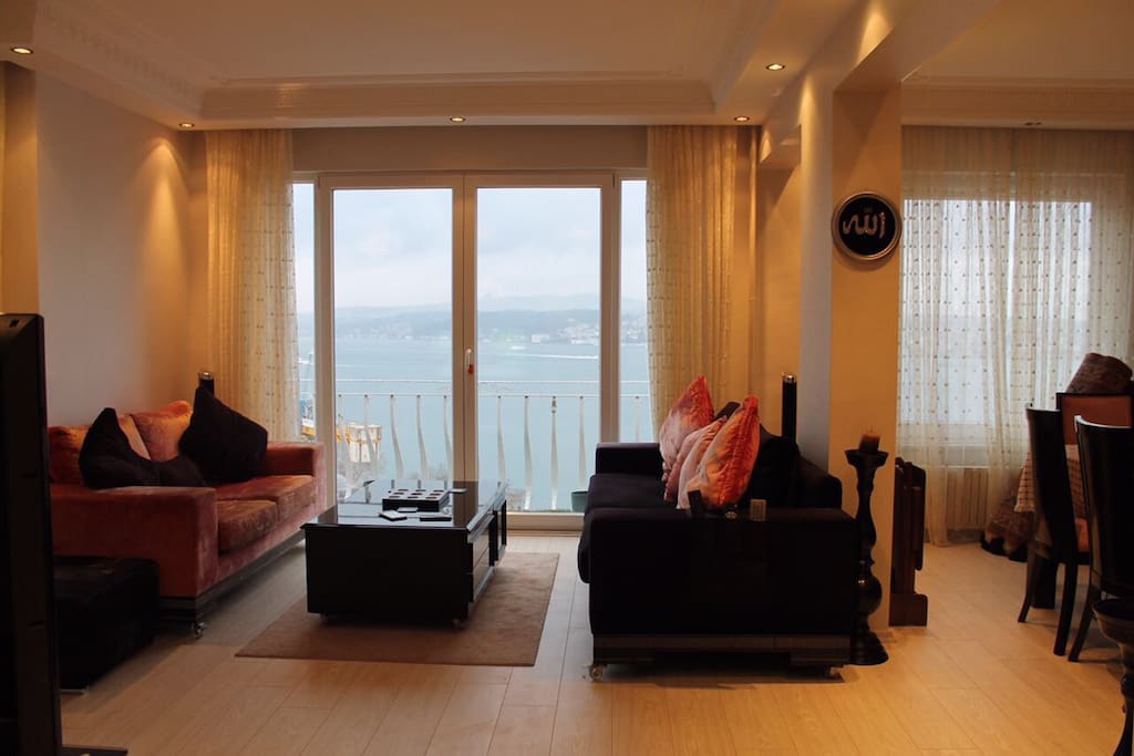 Living Room with the views of Bosporus