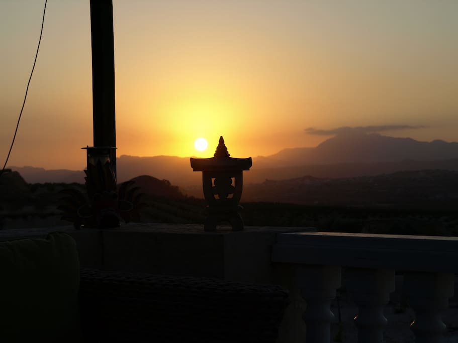 sunset from terrace