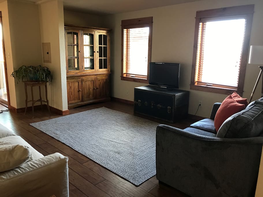 Enjoy a peaceful retreat with your morning coffee and beautiful mountain views or snuggle in and watch a movie on the smart t.v. after a day outdoors hiking, biking, skiing or just shopping!