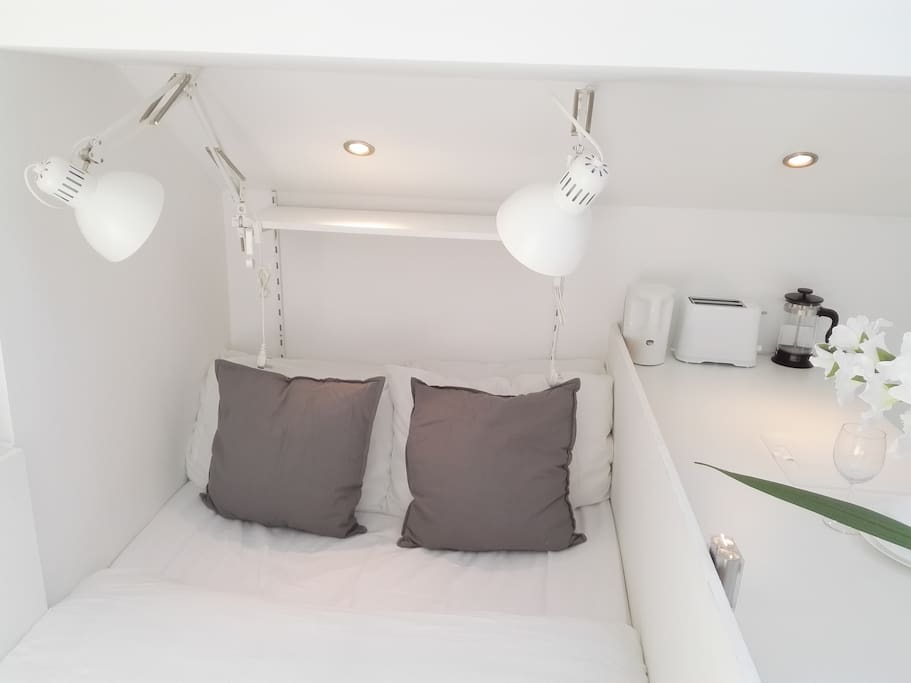 Relax in a light, airy studio...