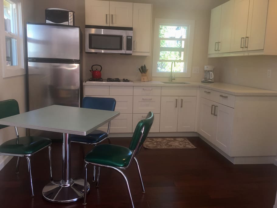 Close up of fully equipped kitchen