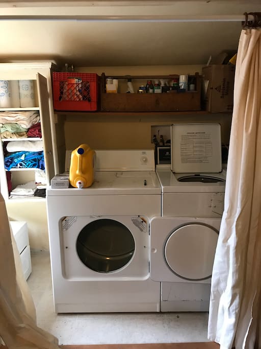 laundry closet (in back room) available for use