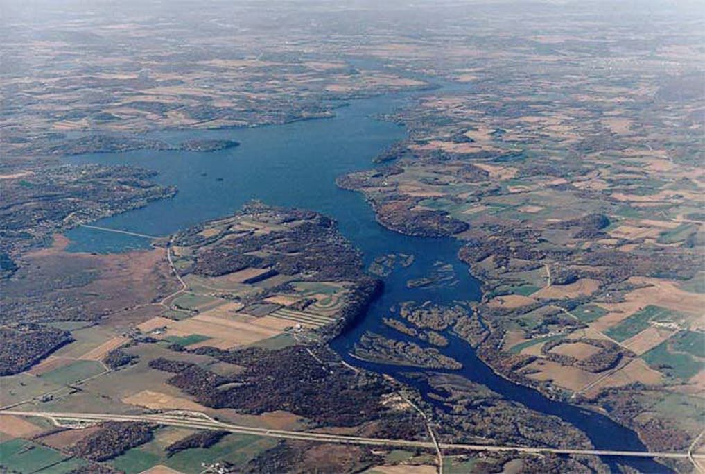 Overhead view of area