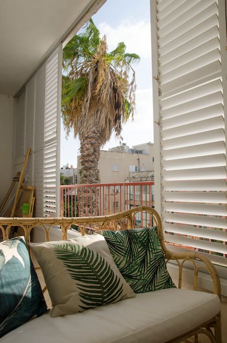 The balcony offers great breeze and light, and is a great hang out spot all times of day.