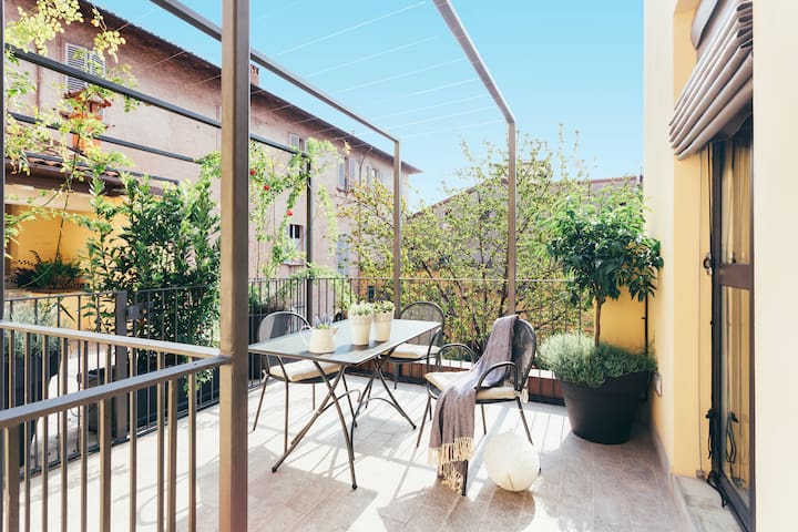 Bright three-room apt. with big Private Terrace