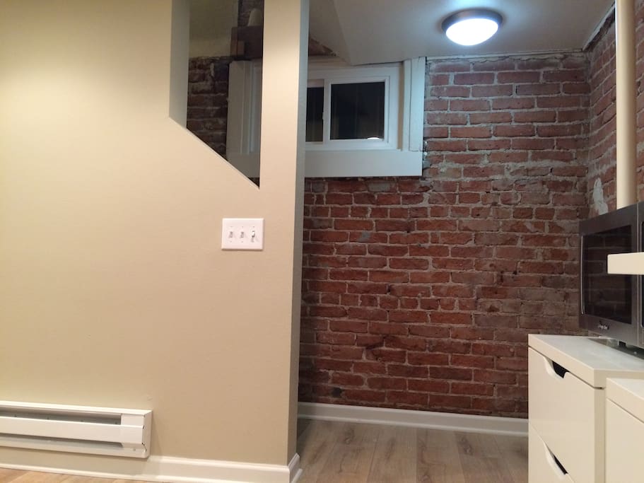 You'll come down the stairs and into your home-away-from-home.