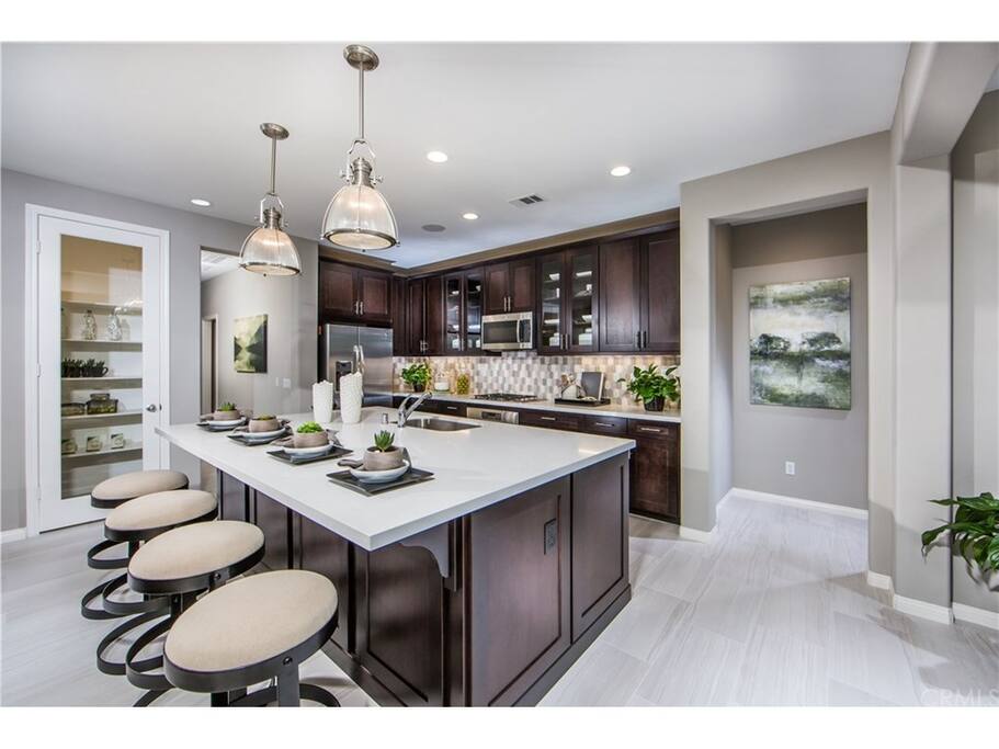 Open gourmet kitchen