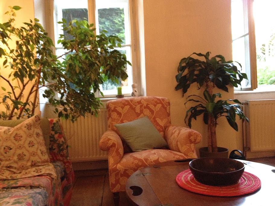 living room facing garden